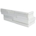 Msi Arctic White 3D Ledger Corner SAMPLE Honed Marble Wall Tile ZOR-PNL-0111-SAM